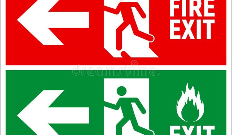 Planos de evacuación para locales comerciales: Guía de seguridad y permisos 4 señal-de-salida-emergencia-ruta-de-escape